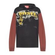 Hoodie S-Baxt-Hood-Q1 Diesel , Black , Heren