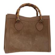 Pre-owned Suede handbags Gucci Vintage , Brown , Dames