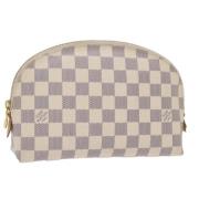 Pre-owned Canvas pouches Louis Vuitton Vintage , White , Dames