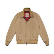 Bruine Bomberjas Katoen Polyester Baracuta , Brown , Heren