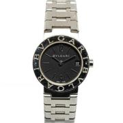 Pre-owned Stainless Steel watches Bvlgari Vintage , Black , Dames