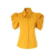 Gele Pofmouw Overhemd Kocca , Yellow , Dames