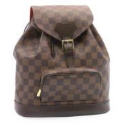 Pre-owned Canvas backpacks Louis Vuitton Vintage , Brown , Dames