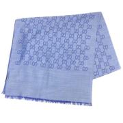 Pre-owned Wool scarves Gucci Vintage , Blue , Dames