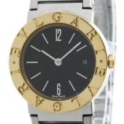 Pre-owned Stainless Steel watches Bvlgari Vintage , Black , Heren