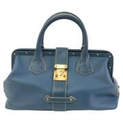 Pre-owned Leather handbags Louis Vuitton Vintage , Blue , Dames