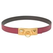 Pre-owned Leather belts Hermès Vintage , Red , Dames