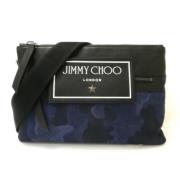 Pre-owned Fabric shoulder-bags Jimmy Choo Pre-owned , Blue , Dames