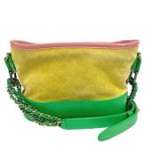 Pre-owned Leather shoulder-bags Chanel Vintage , Green , Dames