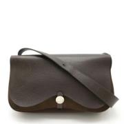 Pre-owned Leather shoulder-bags Hermès Vintage , Brown , Dames