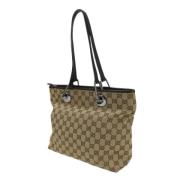 Pre-owned Canvas gucci-bags Gucci Vintage , Beige , Dames