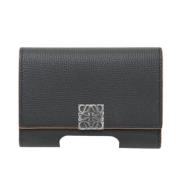 Pre-owned Leather wallets Loewe Pre-owned , Black , Dames