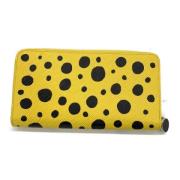 Pre-owned Leather wallets Louis Vuitton Vintage , Yellow , Dames