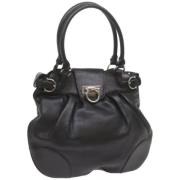 Pre-owned Leather handbags Salvatore Ferragamo Pre-owned , Black , Dam...