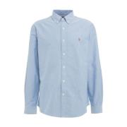 Blauw Oxford Overhemd Verhoog Stijl Ralph Lauren , Blue , Heren