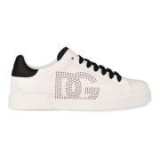 Leren lage sneakers Dolce & Gabbana , White , Heren