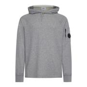 Melange Grijs Fleece Katoen Hoodie C.p. Company , Gray , Heren