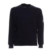 Blauwe Diagonal Raised Fleece Sweatshirt C.p. Company , Blue , Heren