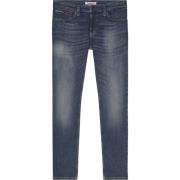 Blauwe Regeneratieve Katoenen Broek Tommy Jeans , Blue , Heren