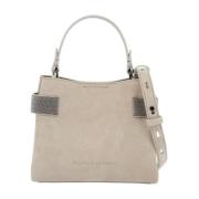 Geborduurde Monili Suède Handtas Brunello Cucinelli , Gray , Dames