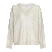 Luxe Sweaters Collectie Brunello Cucinelli , Beige , Dames