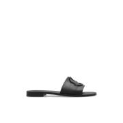 Rubber slides Moncler , Black , Dames