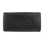 Pre-owned Leather wallets Fendi Vintage , Black , Dames