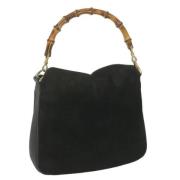 Pre-owned Suede gucci-bags Gucci Vintage , Black , Dames