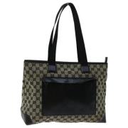 Pre-owned Canvas totes Gucci Vintage , Beige , Dames