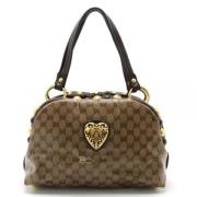 Pre-owned Canvas gucci-bags Gucci Vintage , Brown , Dames