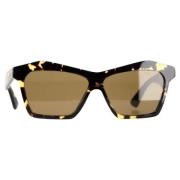 Pre-owned Acetate sunglasses Bottega Veneta Vintage , Brown , Dames