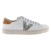 Berlín Efecto Piel & Glitter Sneakers Victoria , White , Dames