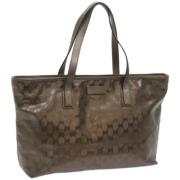 Pre-owned Canvas totes Gucci Vintage , Brown , Dames