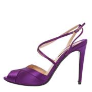 Pre-owned Satin sandals Ralph Lauren Pre-owned , Purple , Dames