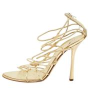 Pre-owned Leather sandals Giuseppe Zanotti Pre-owned , Yellow , Dames