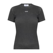 T-shirt met logo Off White , Gray , Dames