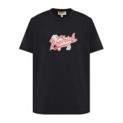 Bedrukt T-shirt Woolrich , Black , Heren