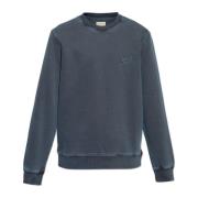 Sweatshirt met geborduurd logo Woolrich , Gray , Heren