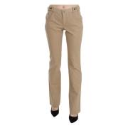 Beige Straight Leg Broek Just Cavalli , Beige , Dames