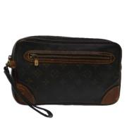 Pre-owned Canvas clutches Louis Vuitton Vintage , Brown , Dames