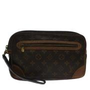 Pre-owned Canvas clutches Louis Vuitton Vintage , Brown , Dames