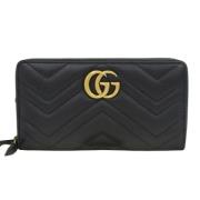 Pre-owned Leather wallets Gucci Vintage , Black , Dames