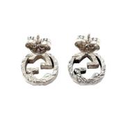 Pre-owned Metal earrings Gucci Vintage , Gray , Dames