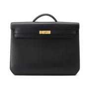 Pre-owned Leather handbags Hermès Vintage , Black , Dames