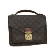 Pre-owned Canvas handbags Louis Vuitton Vintage , Brown , Dames