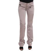 Beige Slim Fit Designer Jeans Costume National , Beige , Dames