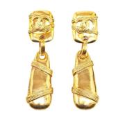 Pre-owned Metal earrings Chanel Vintage , Yellow , Dames