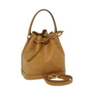 Pre-owned Leather handbags Louis Vuitton Vintage , Beige , Dames