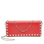 Pre-owned Leather wallets Valentino Vintage , Red , Dames