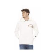 Witte hoodie met logomouw Automobili Lamborghini , White , Heren